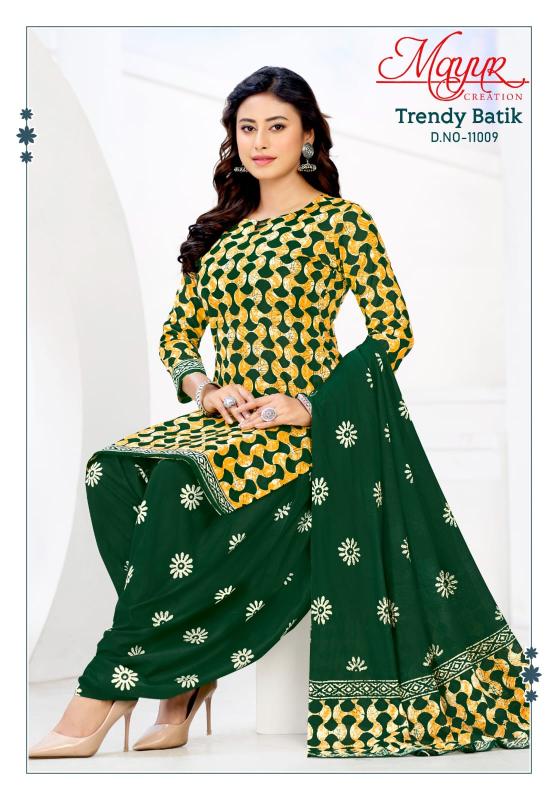 Mayur creation trendy batik vol- 11 dress materials wholesale in bangalore